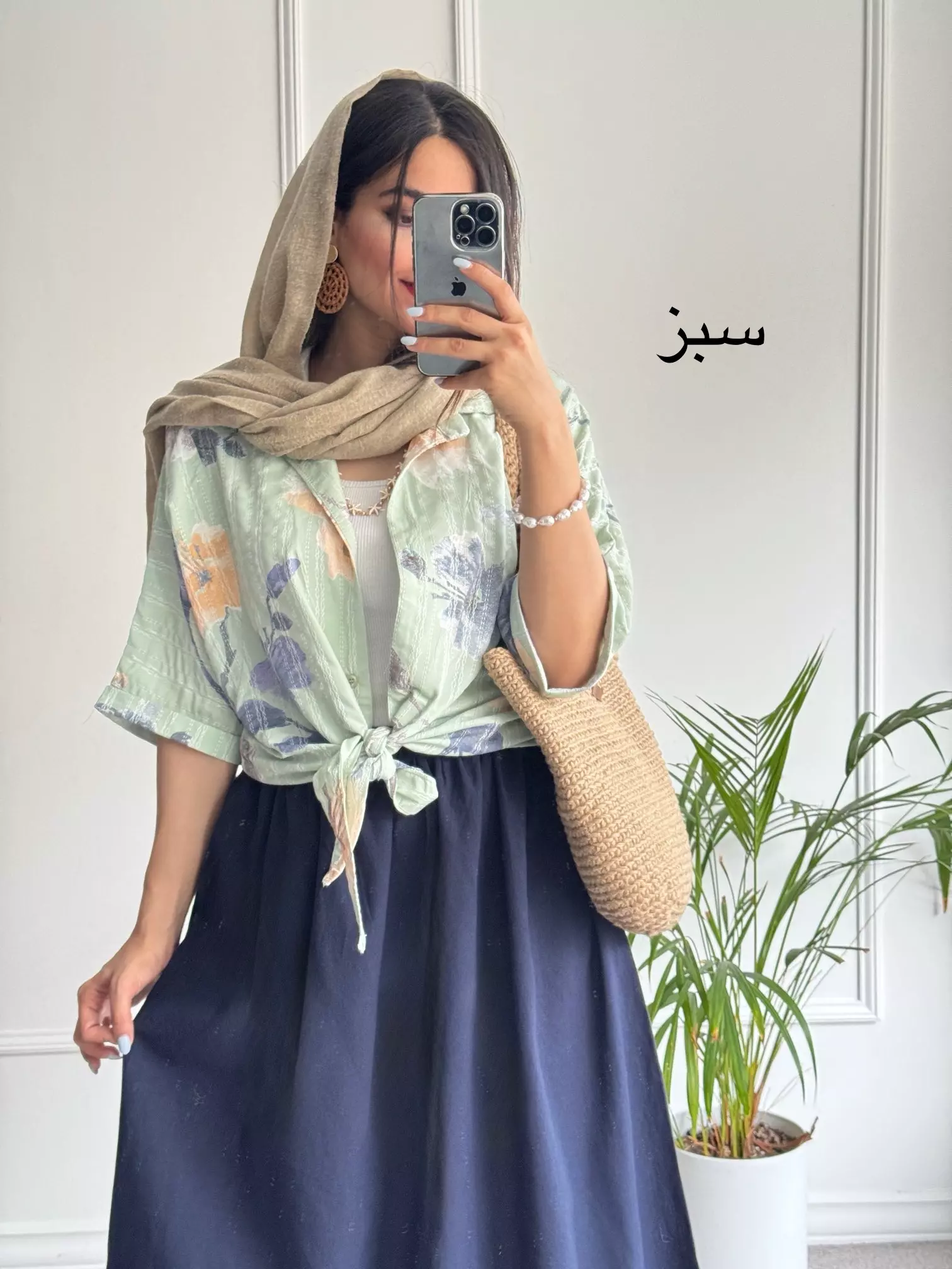 شومیز گره ای گندم